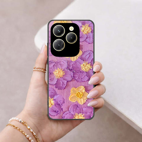 Infinix Hot 40 Cover - Floral Series 3 - HQ Ultra Shine Premium Infinity Glass Soft Silicon Borders Case