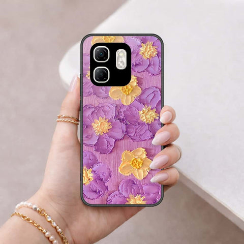 Infinix Smart 9 Cover - Floral Series 3 - HQ Ultra Shine Premium Infinity Glass Soft Silicon Borders Case