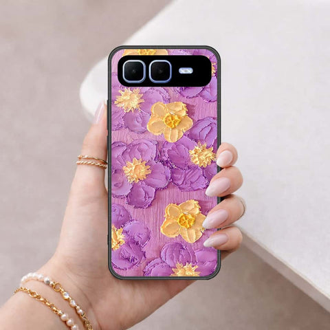 Infinix Smart 10 Plus Cover - Floral Series 3 - HQ Ultra Shine Premium Infinity Glass Soft Silicon Borders Case