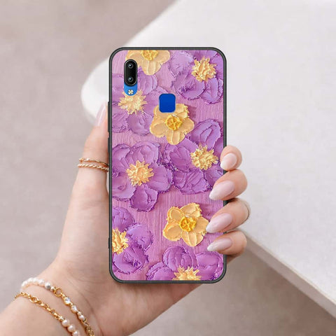 Vivo Y90 Cover - Floral Series 3 - HQ Ultra Shine Premium Infinity Glass Soft Silicon Borders Case