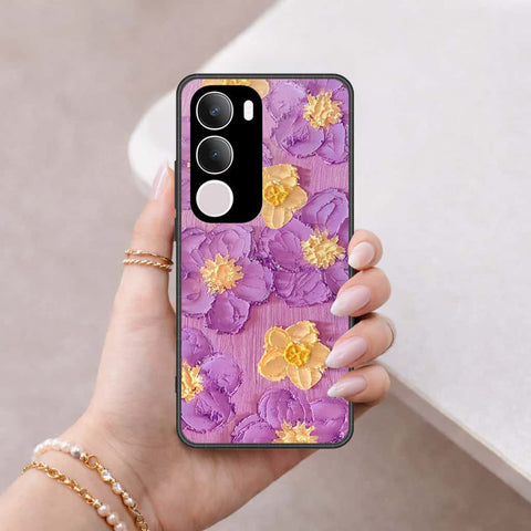 Vivo Y19s Pro Cover - Floral Series 3 - HQ Ultra Shine Premium Infinity Glass Soft Silicon Borders Case