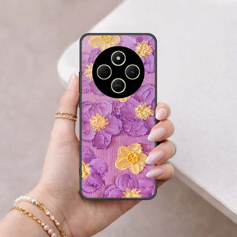 Xiaomi Poco C75 Cover - Floral Series 3 - HQ Ultra Shine Premium Infinity Glass Soft Silicon Borders Case