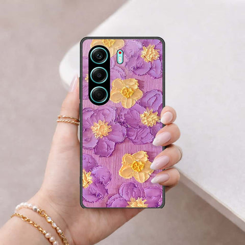 Tecno Camon 40 Pro 5G Cover - Floral Series 3 - HQ Ultra Shine Premium Infinity Glass Soft Silicon Borders Case