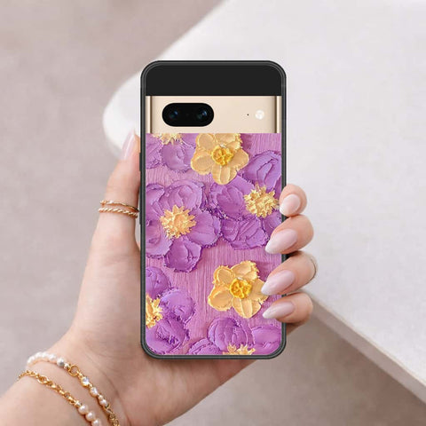 Google Pixel 7 Cover - Floral Series 3 - HQ Ultra Shine Premium Infinity Glass Soft Silicon Borders Case