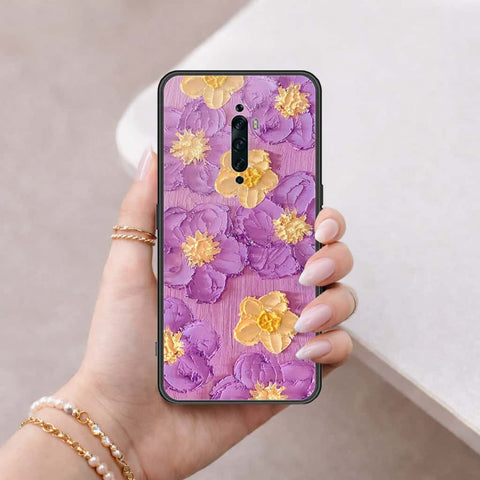 Oppo Reno 2F Cover - Floral Series 3 - HQ Ultra Shine Premium Infinity Glass Soft Silicon Borders Case