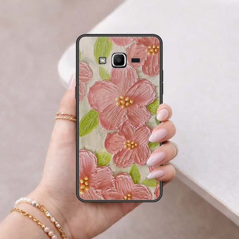 Samsung Galaxy Grand Prime Cover - Floral Series 4 - HQ Ultra Shine Premium Infinity Glass Soft Silicon Borders Case