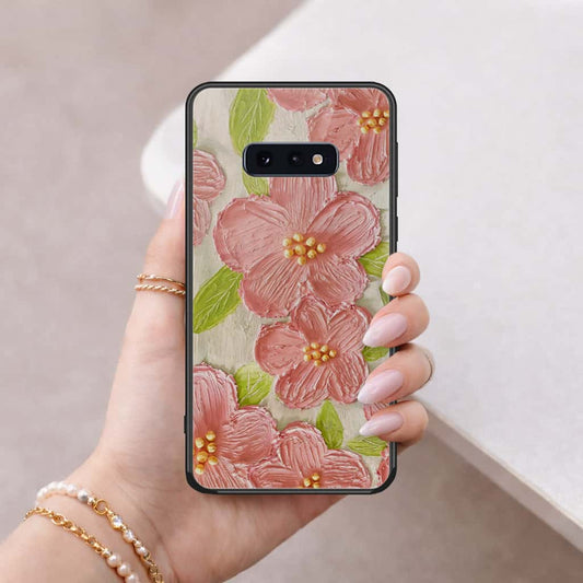 Samsung Galaxy S10e Cover - Floral Series 4 - HQ Ultra Shine Premium Infinity Glass Soft Silicon Borders Case