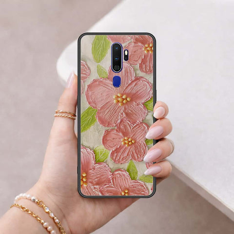Oppo A5 2020 Cover - Floral Series 4 - HQ Ultra Shine Premium Infinity Glass Soft Silicon Borders Case