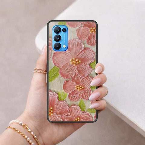 Oppo Reno 5 Pro 5G Cover - Floral Series 4 - HQ Ultra Shine Premium Infinity Glass Soft Silicon Borders Case