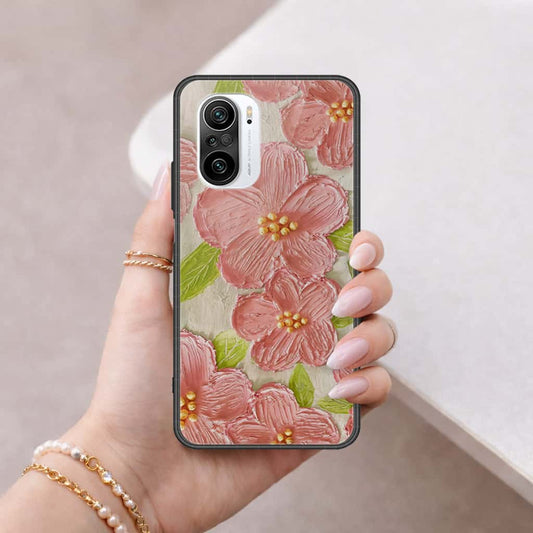 Xiaomi Poco F3 Cover - Floral Series 4 - HQ Ultra Shine Premium Infinity Glass Soft Silicon Borders Case