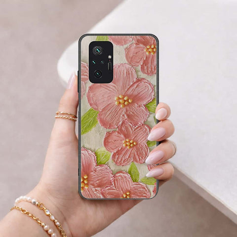 Xiaomi Redmi Note 10 Pro Max Cover - Floral Series 4 - HQ Ultra Shine Premium Infinity Glass Soft Silicon Borders Case