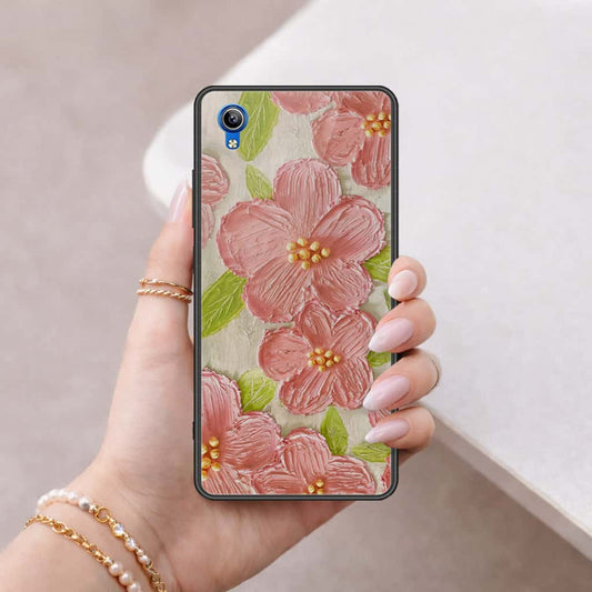 Vivo Y91C Cover - Floral Series 4 - HQ Ultra Shine Premium Infinity Glass Soft Silicon Borders Case