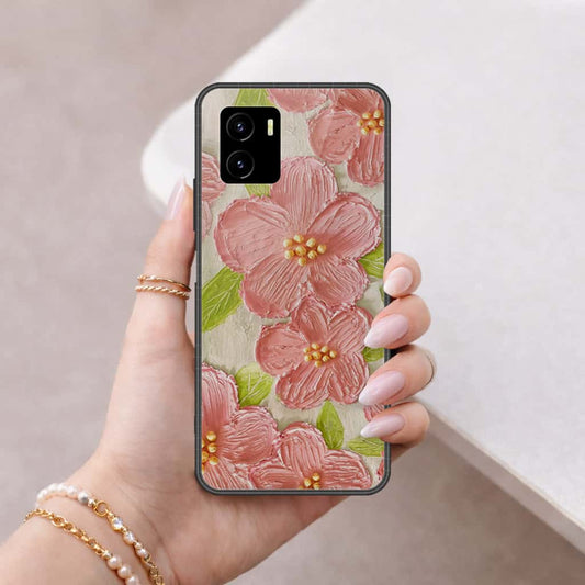 Vivo Y32t Cover - Floral Series 4 - HQ Ultra Shine Premium Infinity Glass Soft Silicon Borders Case