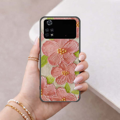 Xiaomi Poco M4 Pro Cover - Floral Series 4 - HQ Ultra Shine Premium Infinity Glass Soft Silicon Borders Case
