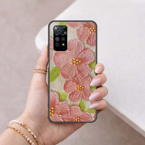 Xiaomi Redmi Note 11 Pro Cover - Floral Series 4 - HQ Ultra Shine Premium Infinity Glass Soft Silicon Borders Case