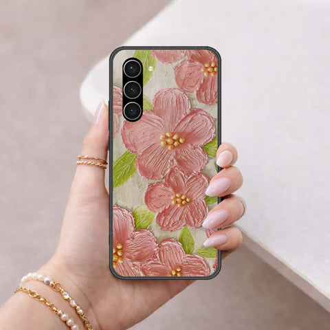 Samsung Galaxy S23 5G Cover - Floral Series 4 - HQ Ultra Shine Premium Infinity Glass Soft Silicon Borders Case