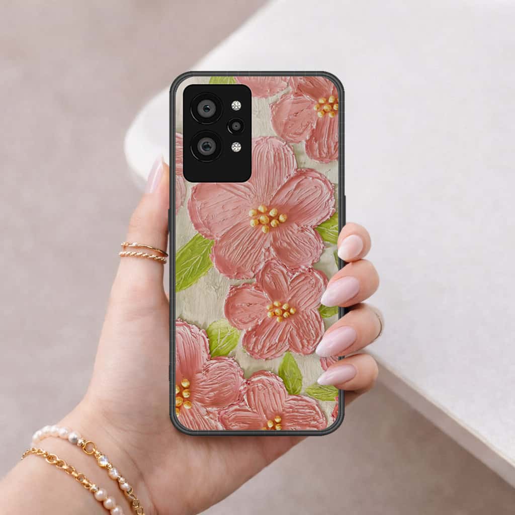 Realme GT 2 Pro Cover - Floral Series 4 - HQ Ultra Shine Premium Infinity Glass Soft Silicon Borders Case