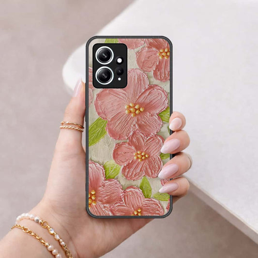 Xiaomi Redmi Note 12 4G Cover - Floral Series 4 - HQ Ultra Shine Premium Infinity Glass Soft Silicon Borders Case