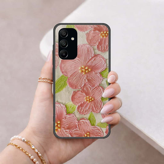 Samsung Galaxy A15 5GCover - Floral Series 4 - HQ Ultra Shine Premium Infinity Glass Soft Silicon Borders Case