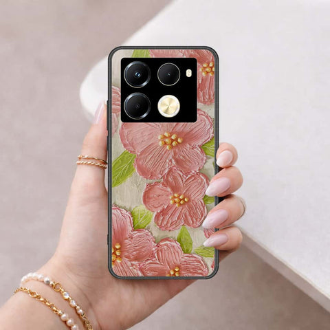 Infinix Note 40 Pro Cover - Floral Series 4 - HQ Ultra Shine Premium Infinity Glass Soft Silicon Borders Case