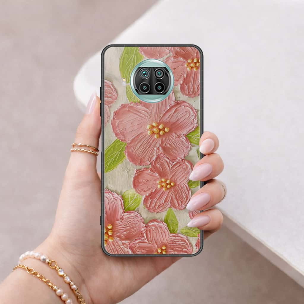 Xiaomi Redmi Note 9 Pro 5G Cover - Floral Series 4 - HQ Ultra Shine Premium Infinity Glass Soft Silicon Borders Case
