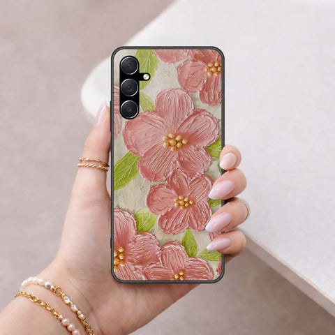 Samsung Galaxy M54 Cover - Floral Series 4 - HQ Ultra Shine Premium Infinity Glass Soft Silicon Borders Case