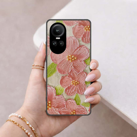 Oppo Reno 10 Pro Cover - Floral Series 4 - HQ Ultra Shine Premium Infinity Glass Soft Silicon Borders Case