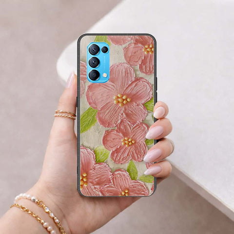 Oppo Reno 5 5G Cover - Floral Series 4 - HQ Ultra Shine Premium Infinity Glass Soft Silicon Borders Case