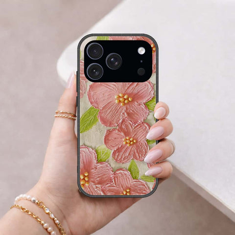 iPhone 17 Pro - Floral Series 4 - HQ Ultra Shine Premium Infinity Glass Soft Silicon Borders Case