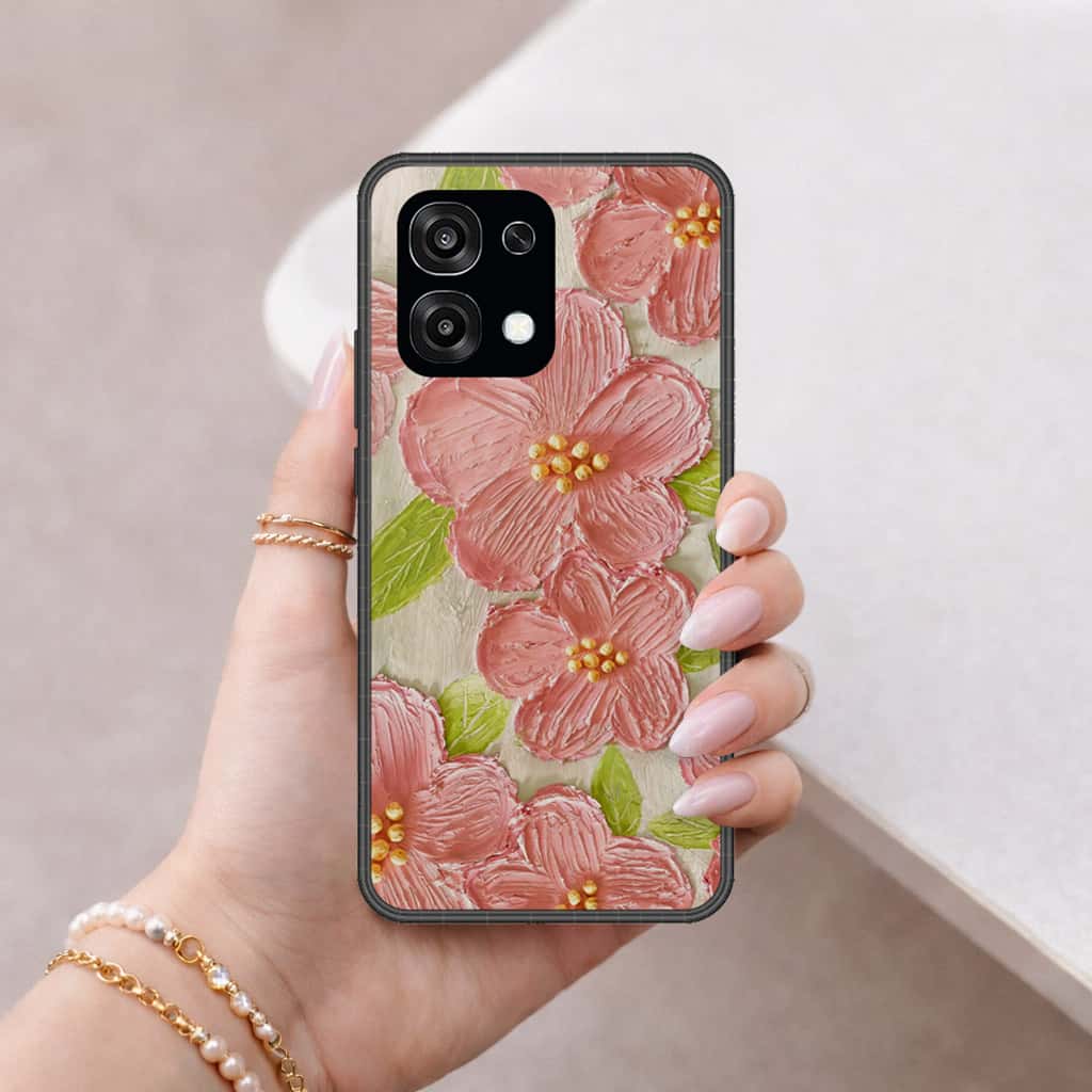 Oppo A6 Pro 5G Cover - Floral Series 4 - HQ Ultra Shine Premium Infinity Glass Soft Silicon Borders Case