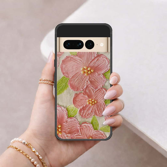 Google Pixel 7 Pro Cover - Floral Series 4 - HQ Ultra Shine Premium Infinity Glass Soft Silicon Borders Case