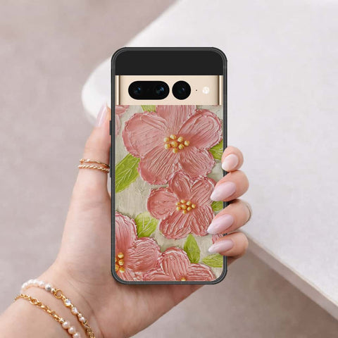 Google Pixel 7 Pro Cover - Floral Series 4 - HQ Ultra Shine Premium Infinity Glass Soft Silicon Borders Case