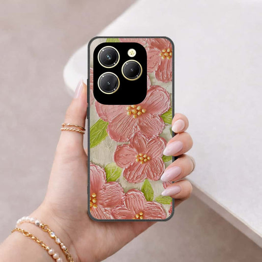 Tecno Spark 20 Pro Cover - Floral Series 4 - HQ Ultra Shine Premium Infinity Glass Soft Silicon Borders Case