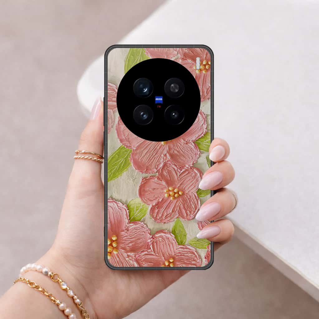 Realme C75 Cover - Floral Series 4 - HQ Ultra Shine Premium Infinity Glass Soft Silicon Borders Case