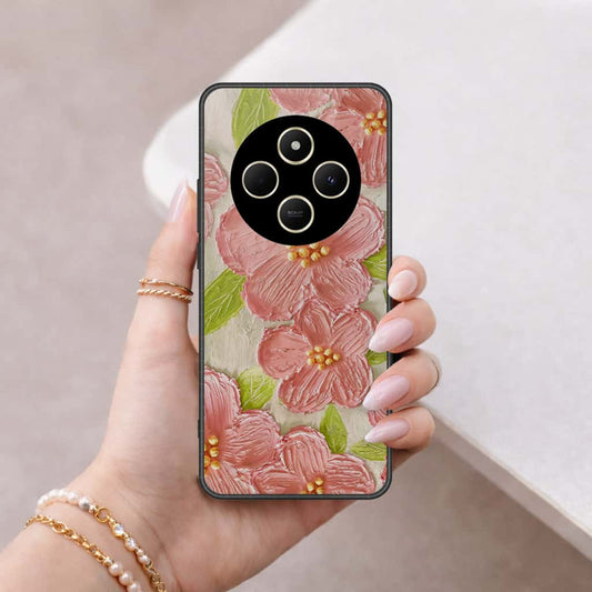 Xiaomi Redmi 14C Cover - Floral Series 4 - HQ Ultra Shine Premium Infinity Glass Soft Silicon Borders Case