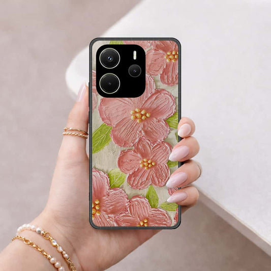 Xiaomi Redmi Note 14 4G Cover - Floral Series 4 - HQ Ultra Shine Premium Infinity Glass Soft Silicon Borders Case
