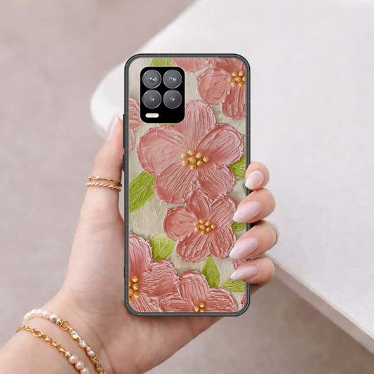 Realme 8 Pro Cover - Floral Series 4 - HQ Ultra Shine Premium Infinity Glass Soft Silicon Borders Case