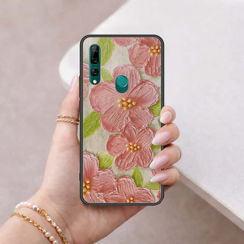 Huawei P Smart Z Cover - Floral Series 4 - HQ Ultra Shine Premium Infinity Glass Soft Silicon Borders Case