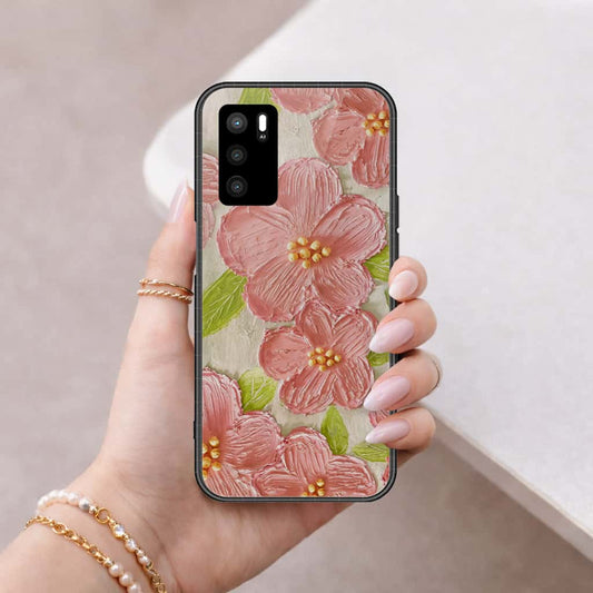 Oppo A16s Cover - Floral Series 4 - HQ Ultra Shine Premium Infinity Glass Soft Silicon Borders Case