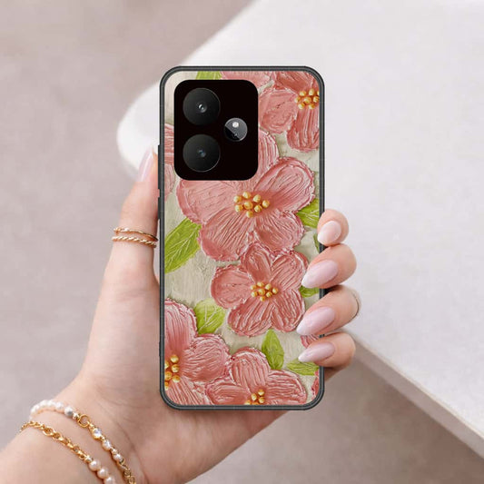 Realme GT 7 Cover - Floral Series 4 - HQ Ultra Shine Premium Infinity Glass Soft Silicon Borders Case