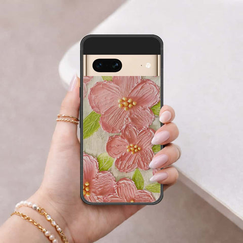 Google Pixel 7 Cover - Floral Series 4 - HQ Ultra Shine Premium Infinity Glass Soft Silicon Borders Case