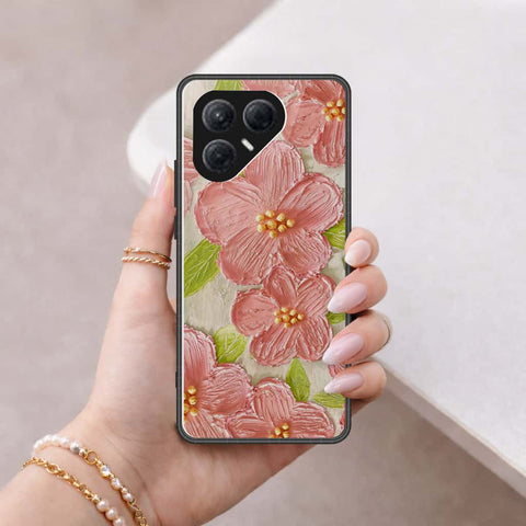 Tecno Pova 7 4G Cover - Floral Series 4 - HQ Ultra Shine Premium Infinity Glass Soft Silicon Borders Case