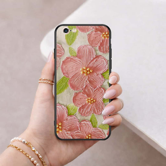 iPhone 6s Plus / 6 Plus Cover - Floral Series 4 - HQ Ultra Shine Premium Infinity Glass Soft Silicon Borders Case