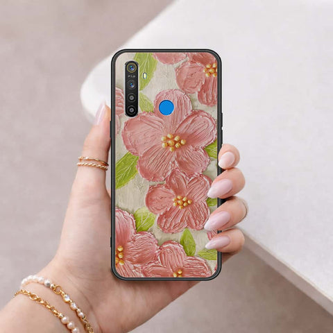 Realme 5i Cover - Floral Series 4 - HQ Ultra Shine Premium Infinity Glass Soft Silicon Borders Case