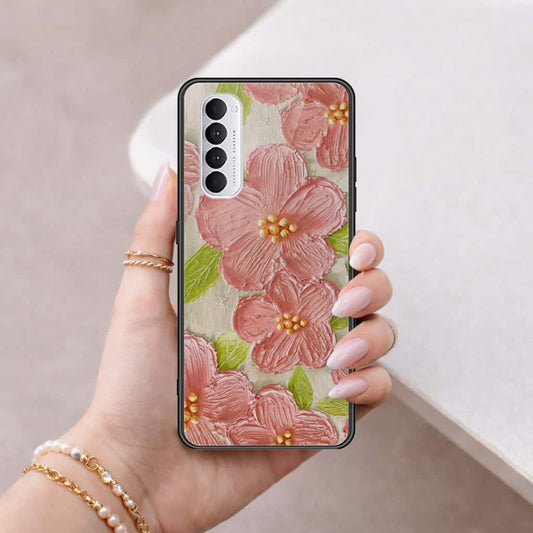 Oppo Reno 4 Pro Cover - Floral Series 4 - HQ Ultra Shine Premium Infinity Glass Soft Silicon Borders Case
