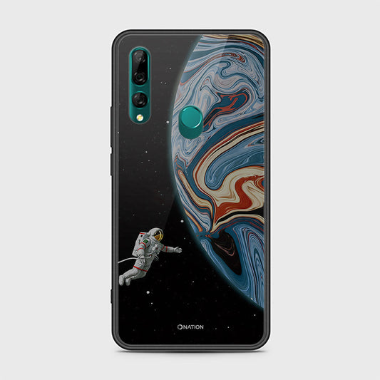 Huawei Y9 Prime 2019 Cover - Cosmic Marble Astronaut Design - HQ Ultra Shine Premium Infinity Glass Soft Silicon Borders Case
