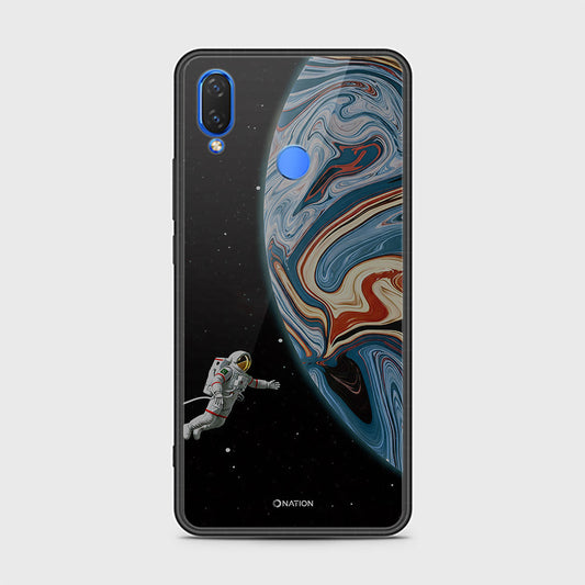 Y7 2019 Cover - Cosmic Marble Astronaut Design - HQ Ultra Shine Premium Infinity Glass Soft Silicon Borders Case