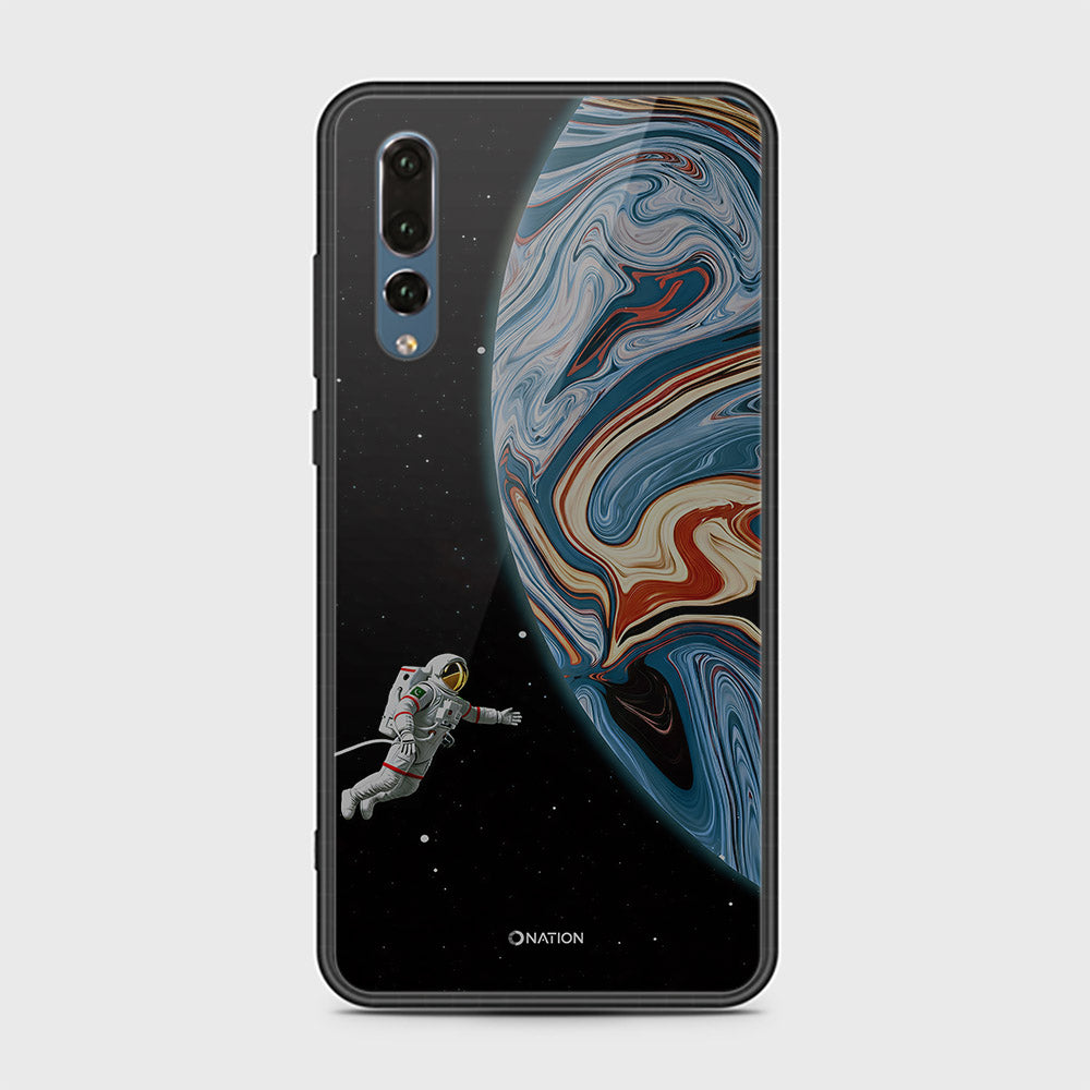 Huawei P20 Pro Cover - Cosmic Marble Astronaut Design - HQ Ultra Shine Premium Infinity Glass Soft Silicon Borders Case