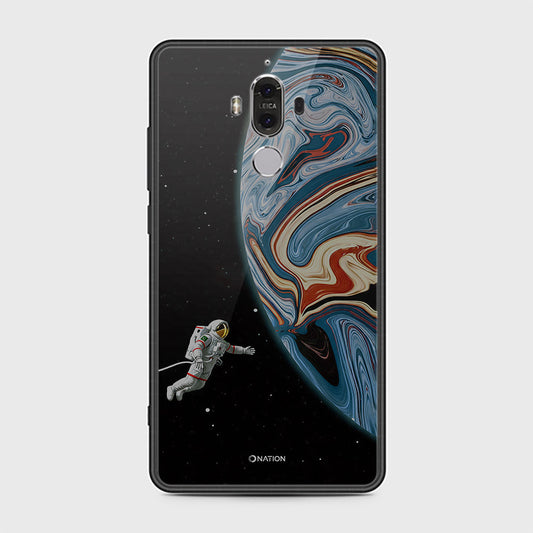 Huawei Mate 9 Cover - Cosmic Marble Astronaut Design - HQ Ultra Shine Premium Infinity Glass Soft Silicon Borders Case