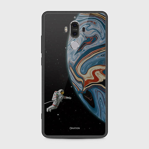 Huawei Mate 9 Cover - Cosmic Marble Astronaut Design - HQ Ultra Shine Premium Infinity Glass Soft Silicon Borders Case